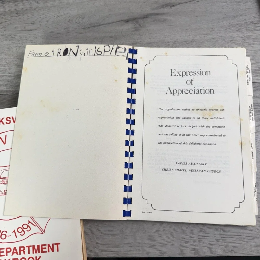 Vintage North Carolina Community Cookbooks Lot 6 Weeksville Jay Wesleyan Scouts